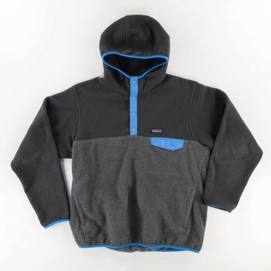 94FW 파타고니아 빈티지 후드 신칠라 스냅-T 차콜 블루 플리스 상품이미지1