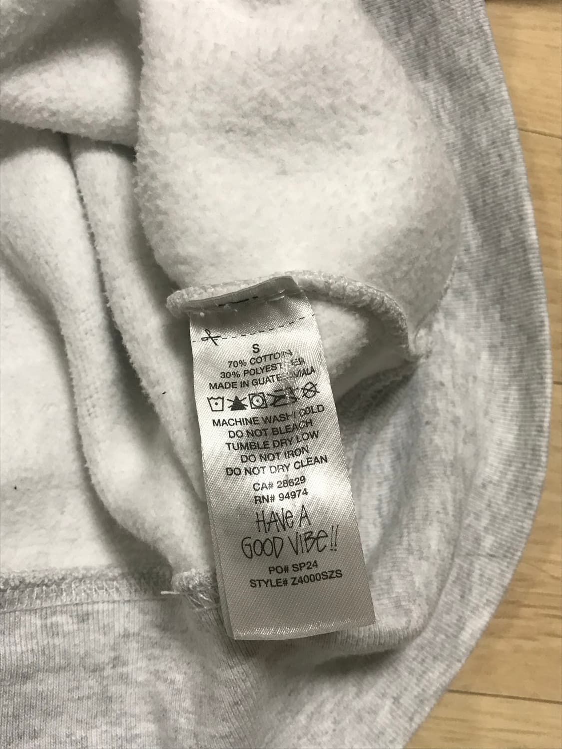 [S] 스투시 스탁 후드집업 애쉬 헤더 상품이미지5