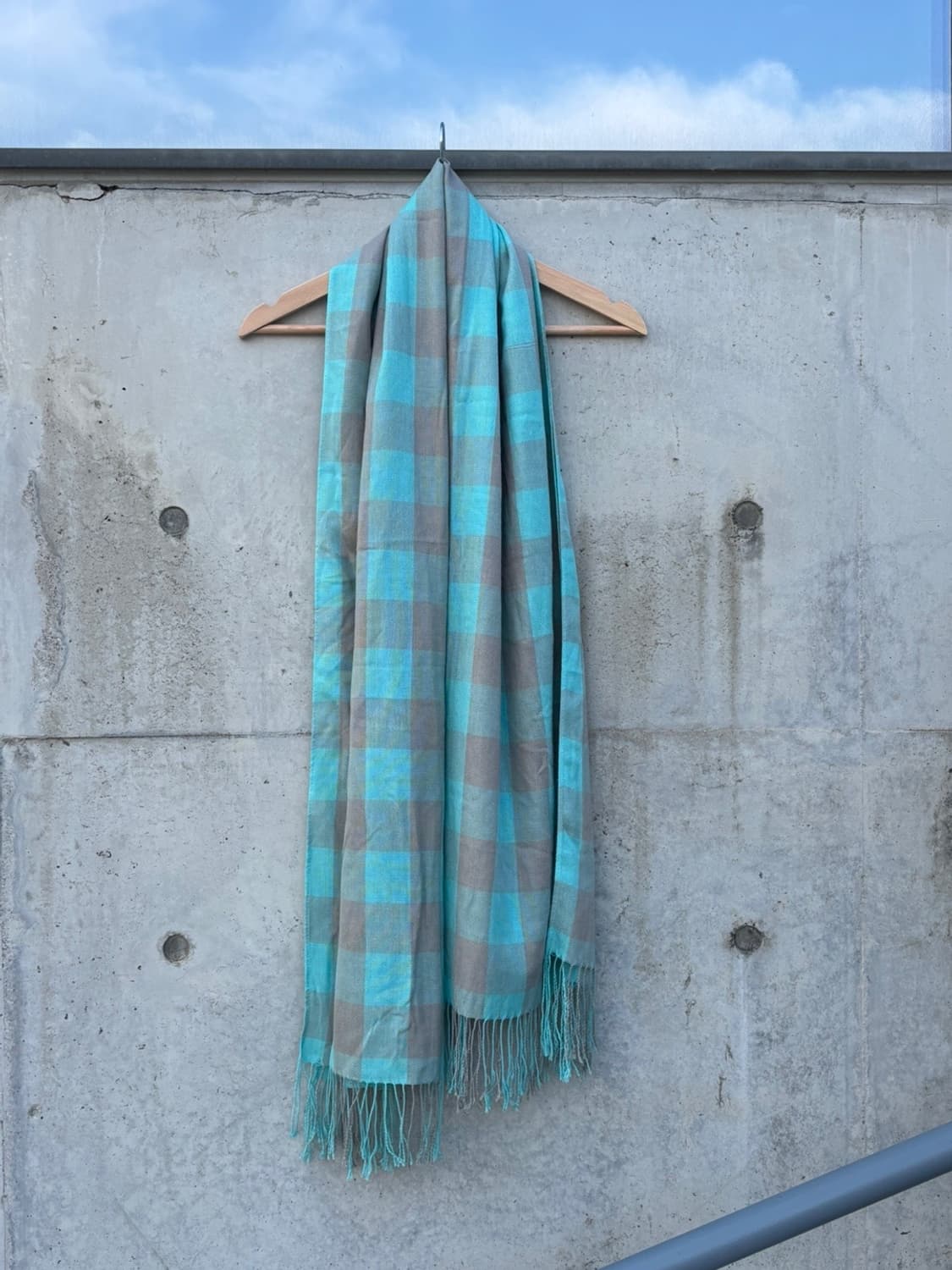 Vintage Mint Gray Scarf 상품이미지1