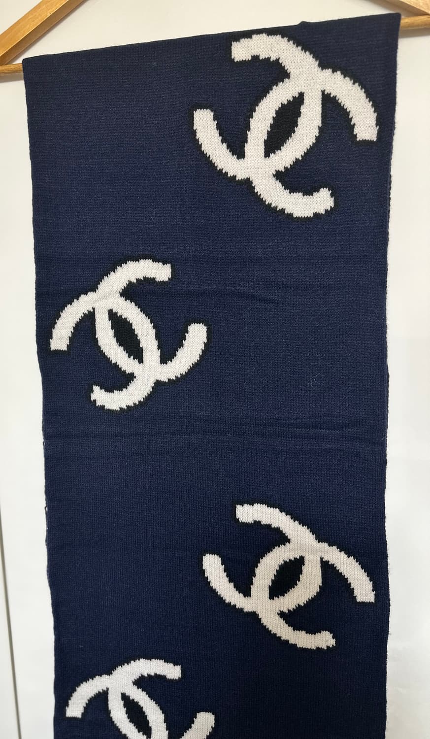 샤넬 로고 네이비 캐시미어머플러 남여공용 상품이미지4