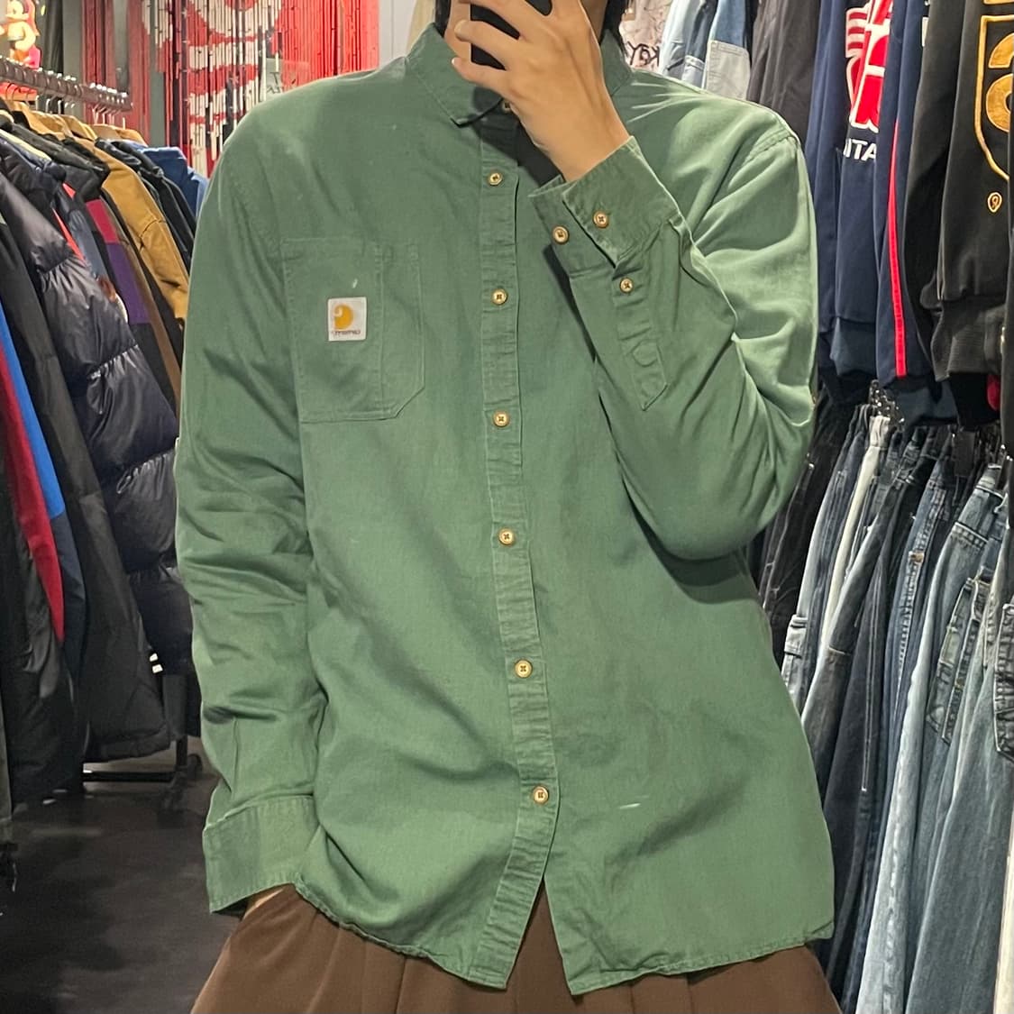 [IM] carhartt 칼하트 녹차 긴팔셔츠 상품이미지1