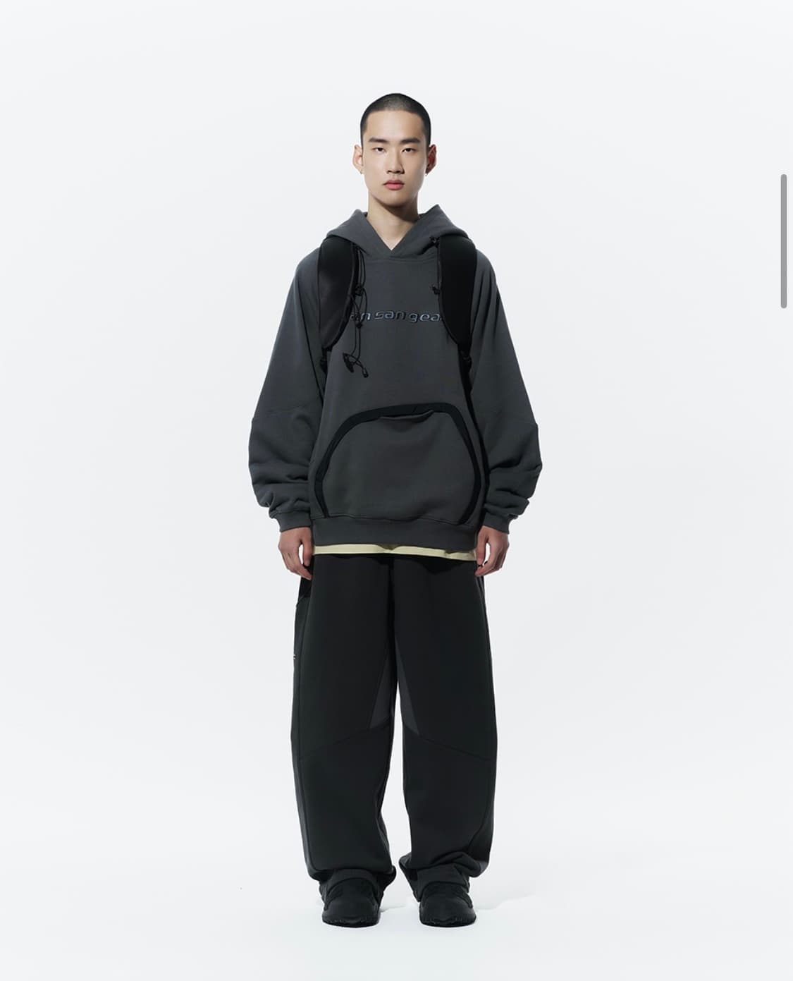 산산기어24ss 립 스웻팬츠 차콜 상품이미지2