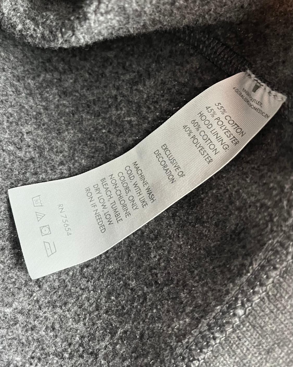 아베크롬비 A&F 스펠로고 대장 후드집업 그레이 [M] 상품이미지5