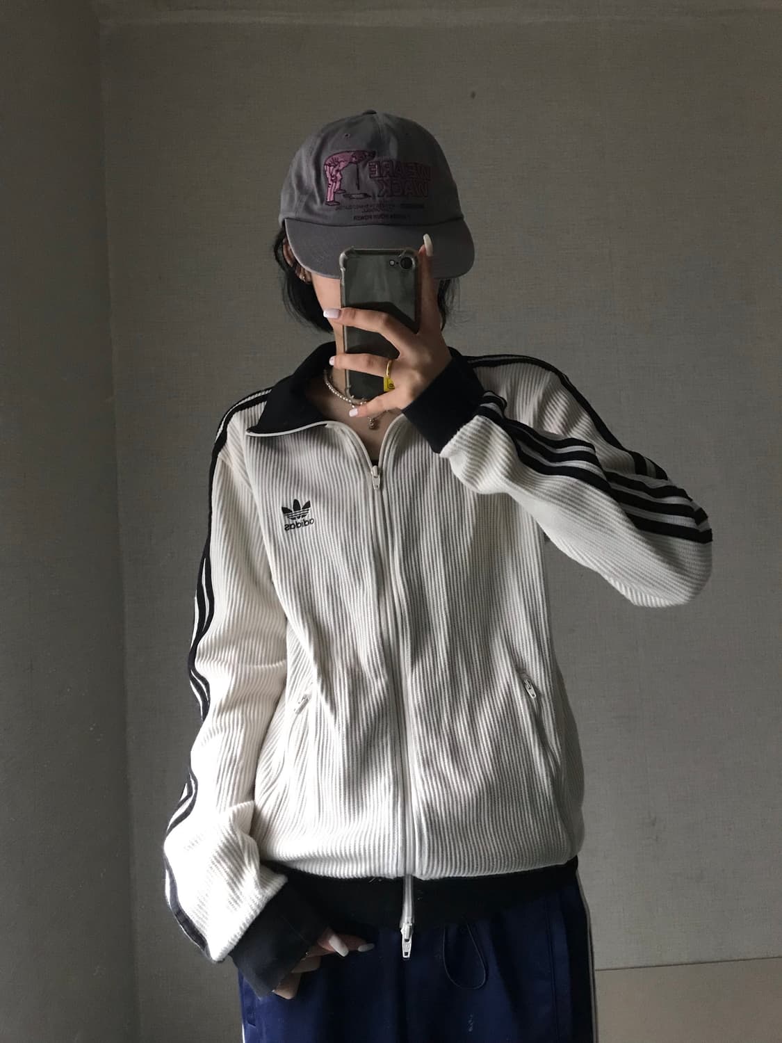 아디다스 아이보리 와플 트랙탑 상품이미지4