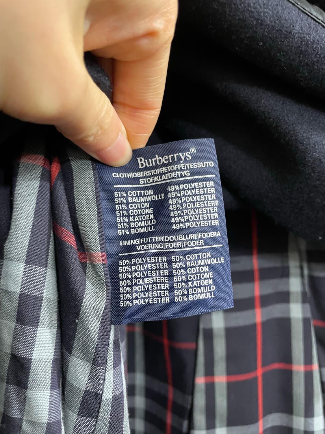 버버리 더블 브레스티드 트렌치 코트 네이비 42R 상품이미지9