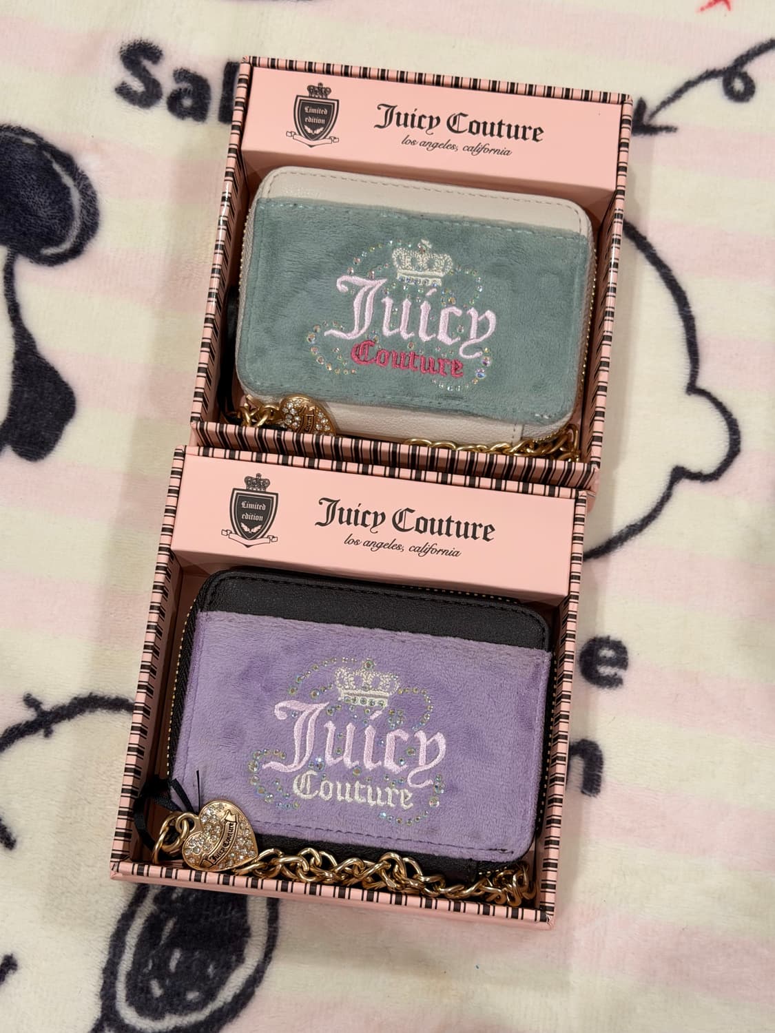 [신상✨] 쥬시꾸뛰르 체인 카드지갑 블루🩵 퍼플💜 상품이미지1