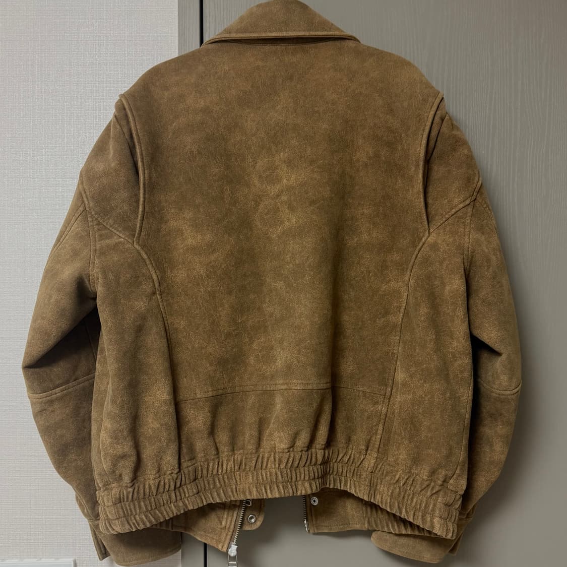 CURRENT 커렌트 빈티지 스웨이드 봄버 자켓 — 카멜 상품이미지2