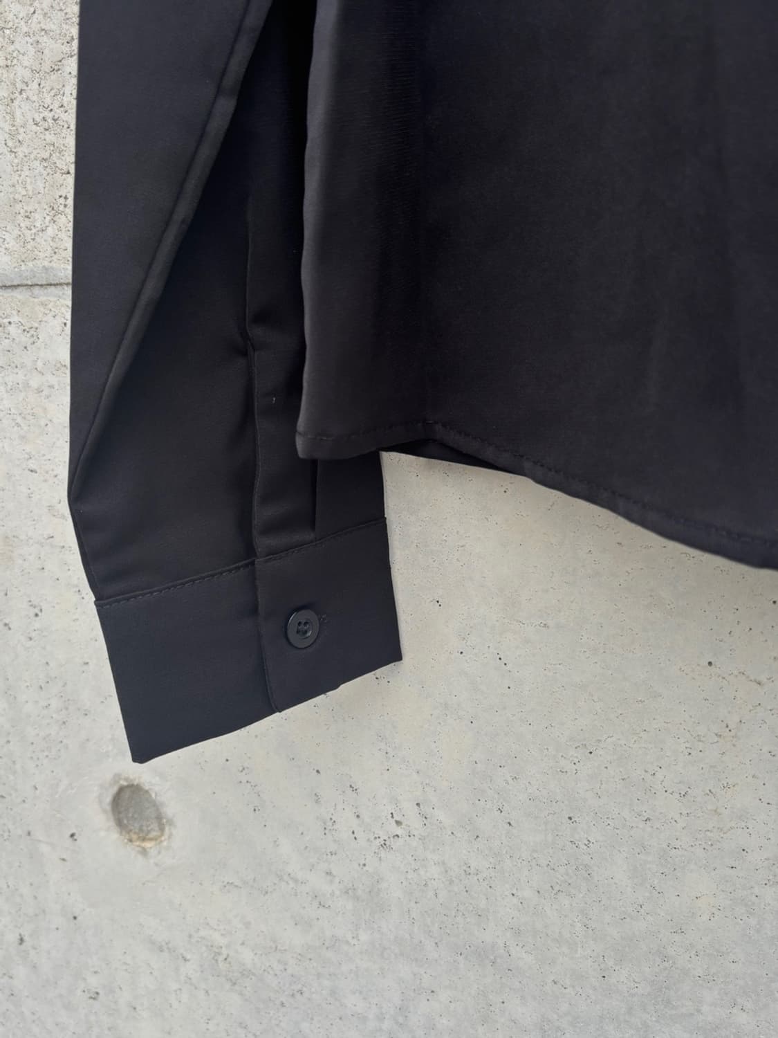 Black Unbalanced Collar Shirts 상품이미지3