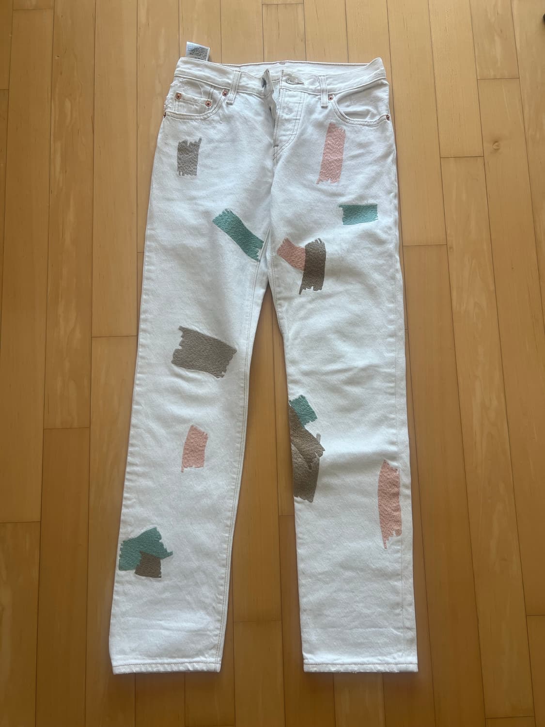 리바이스 501 커스텀 화이트 데님 W25 상품이미지4