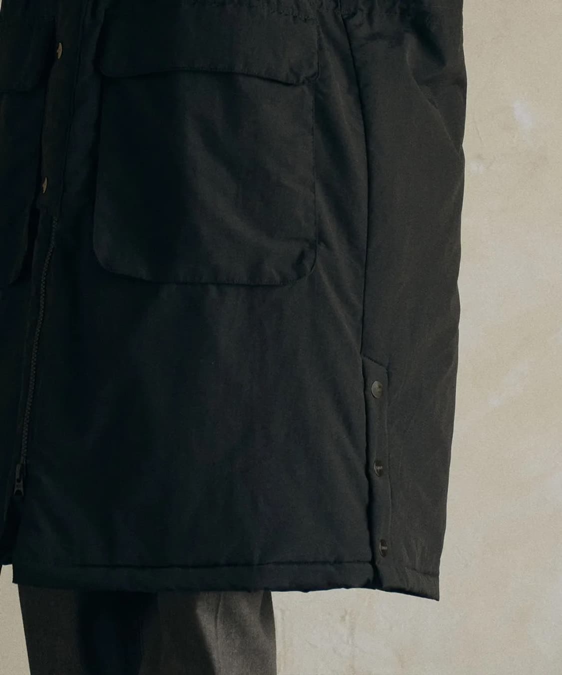 맥우드건 5308 롱기장 블랙 사파리 야상 패딩점퍼 자켓 오버핏 상품이미지4