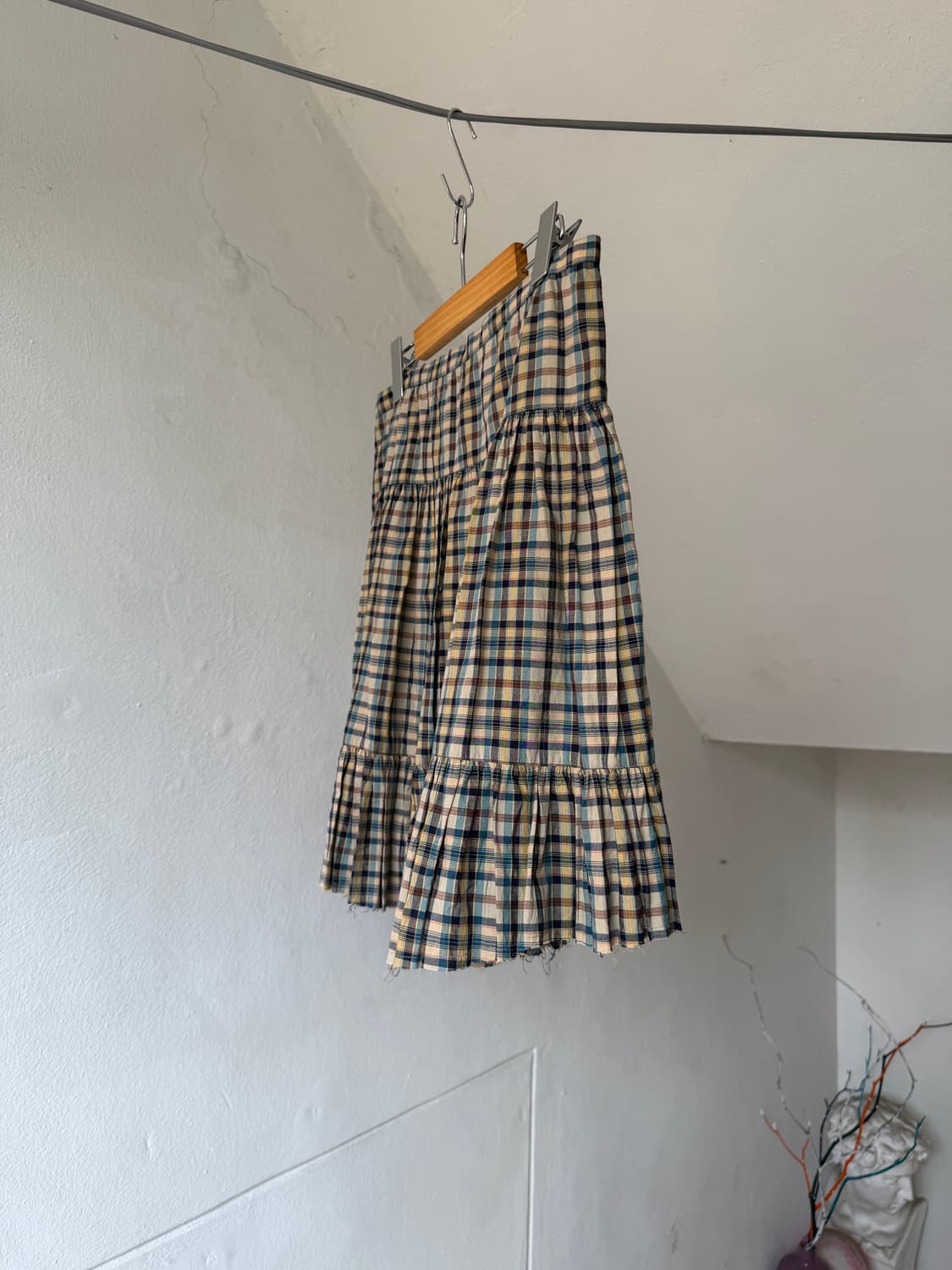 빈티지 체크 플레어 치마바지 상품이미지7