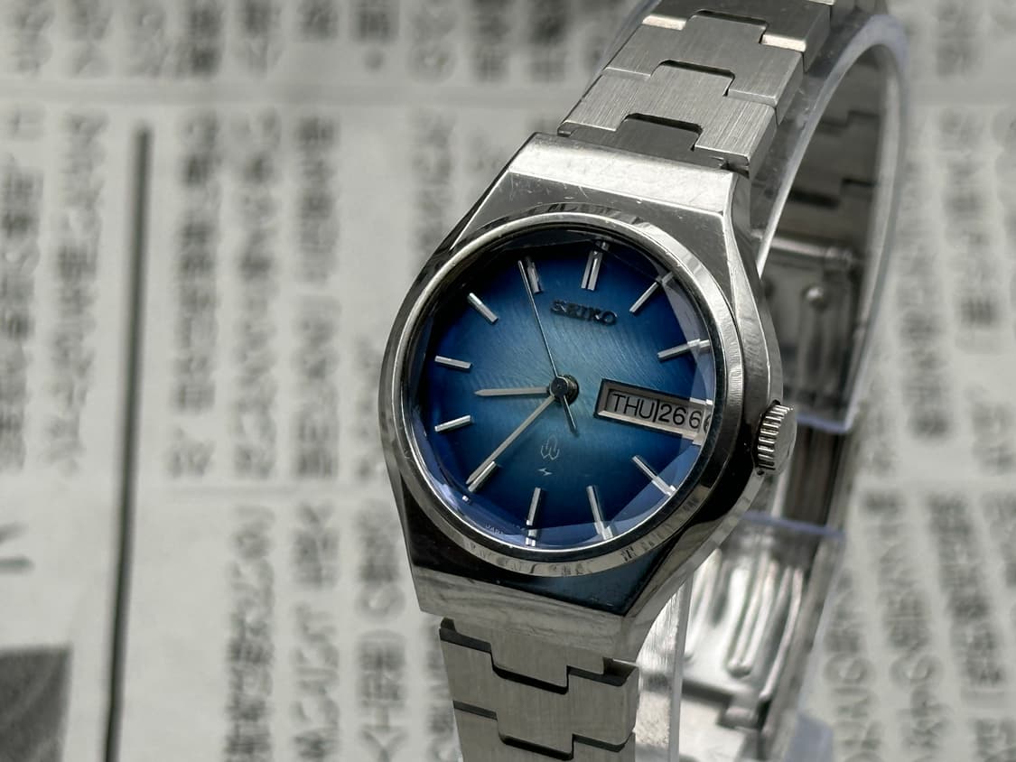 [1978년 빈티지] 세이코 쿼츠 10각 컷팅글래스 데이데이트 레이디스 상품이미지1