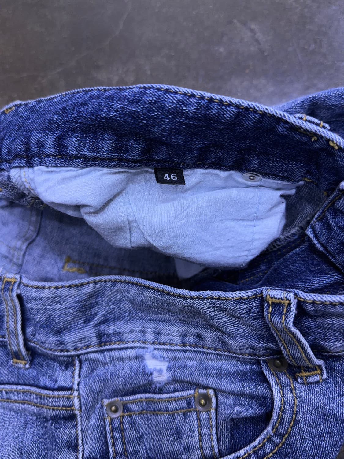 세인 슬림 스키니핏 빈티지 워싱 디스트로이드 데님팬츠 46 상품이미지10