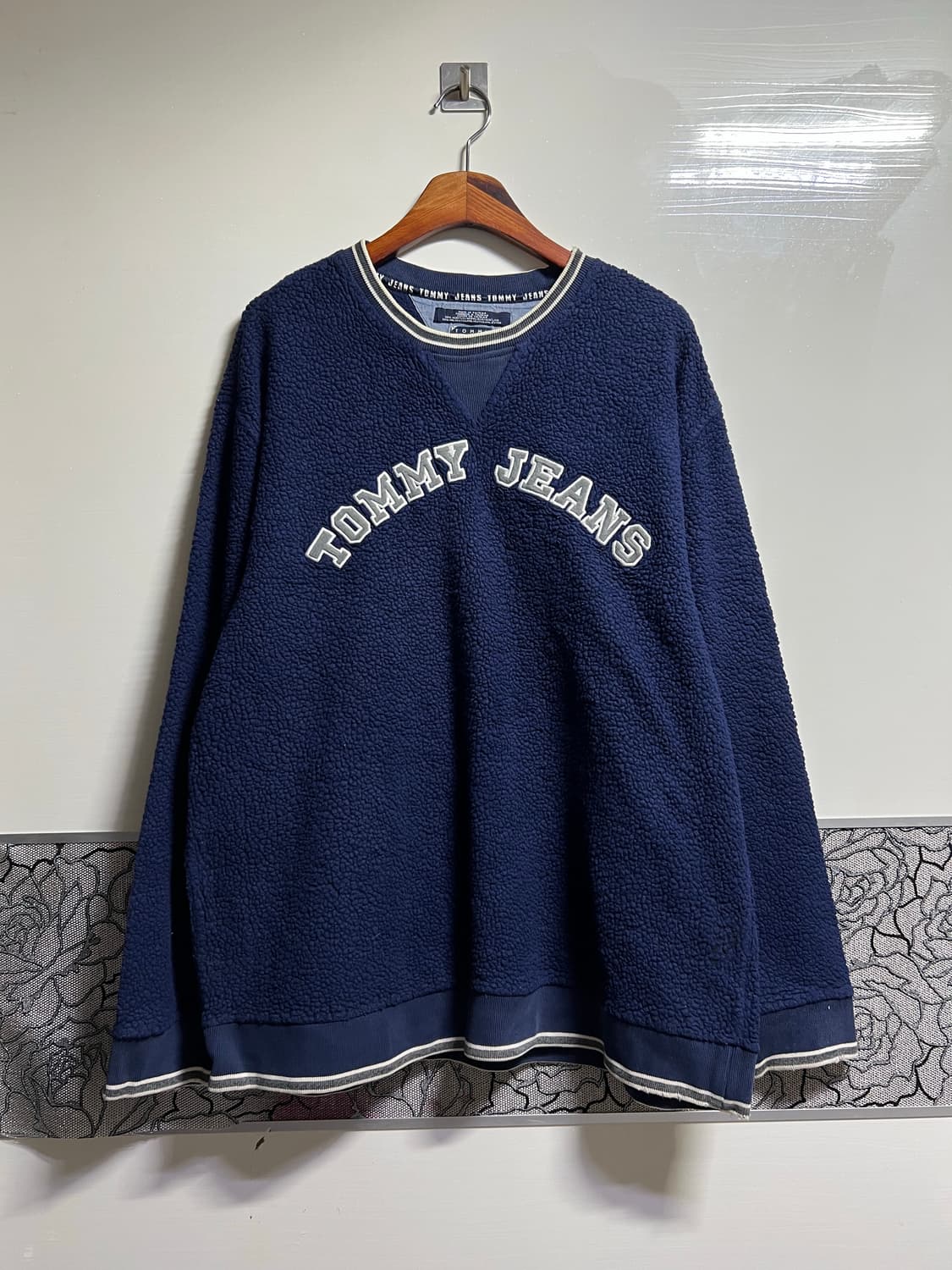 빈티지 타미힐피거 네이비 플리스 맨투맨 상품이미지1