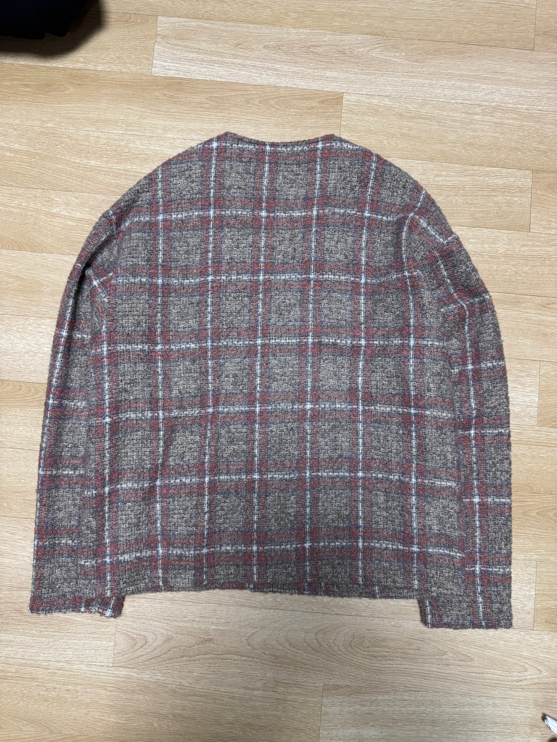 크러쉬어게인 체크 트위드 가디건 free size 상품이미지5