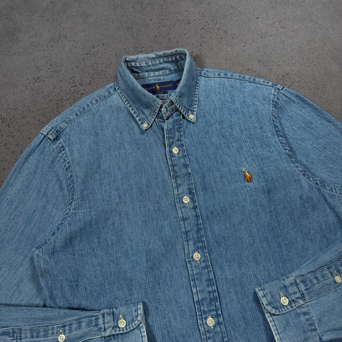 폴로 샴브레이 데님 셔츠 상품이미지1