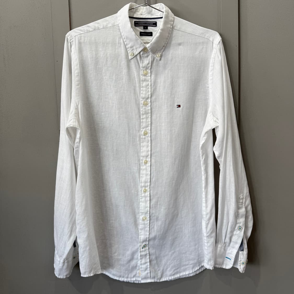 M 타미 힐피거 프리미엄 린넨 화이트 셔츠 남방 상품이미지1