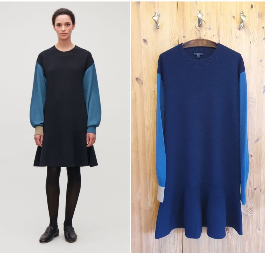 66.COS 컬러블록 울 원피스 상품이미지1