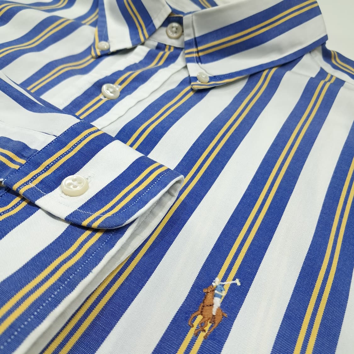 CK039 XL 폴로 90s 홍콩판 올드스쿨 스트라이프 셔츠 상품이미지4