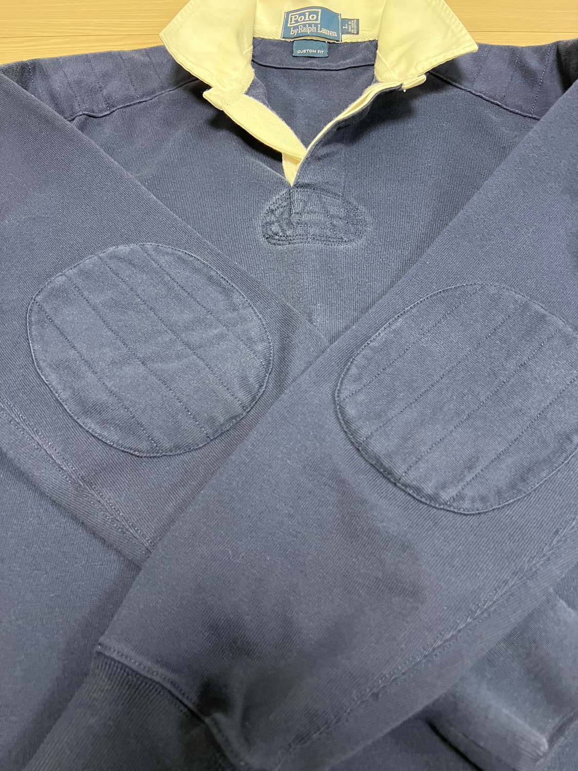 폴로 랄프로렌 럭비티 셔츠 네이비 / 커스텀핏 L 상품이미지7