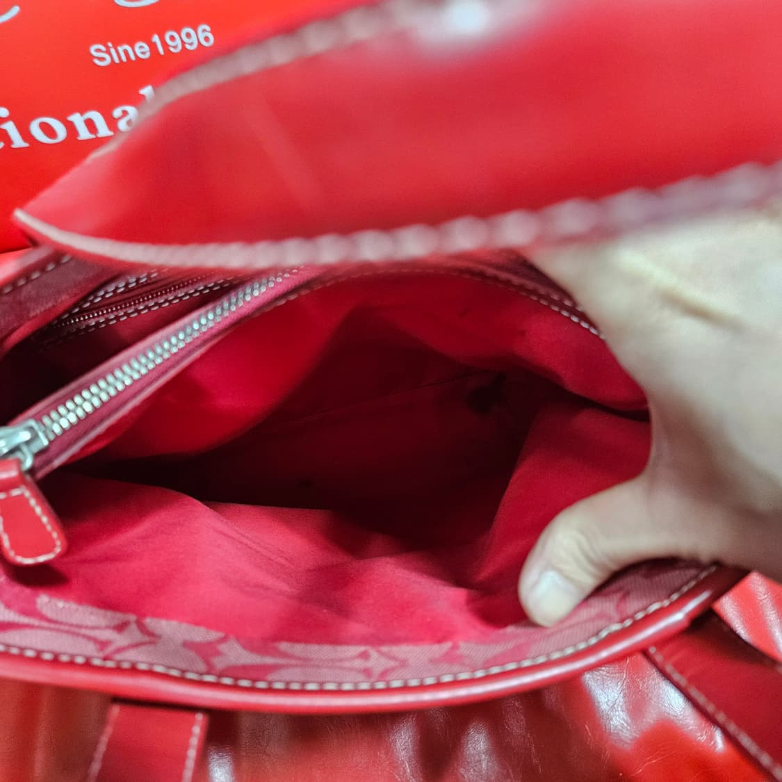 코치(Coach) 자가드 가죽 토트백  상품이미지7