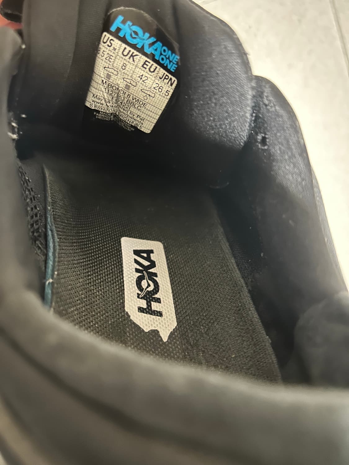 호카 본디8 블랙 265 상품이미지7