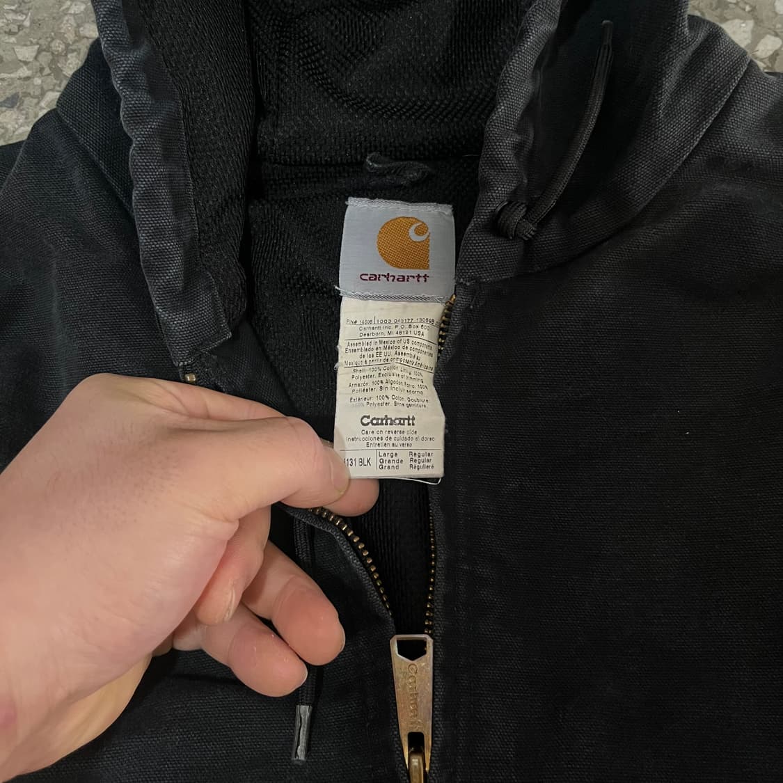 [L] 00s 빈티지 칼하트 액티브 자켓 J131 BLK 상품이미지2
