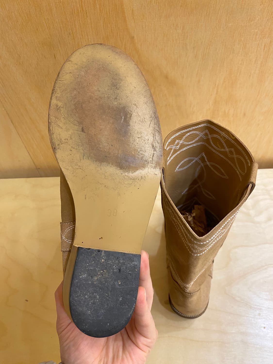 VTG suede western boots 스웨이드 웨스턴 부츠 상품이미지7