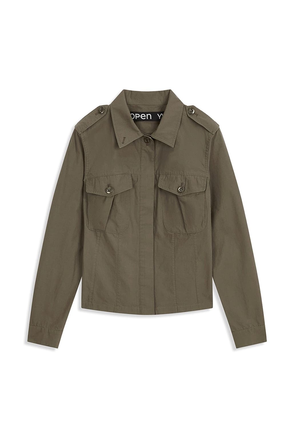 오픈와이와이 슬림핏 셔츠 카키 상품이미지1