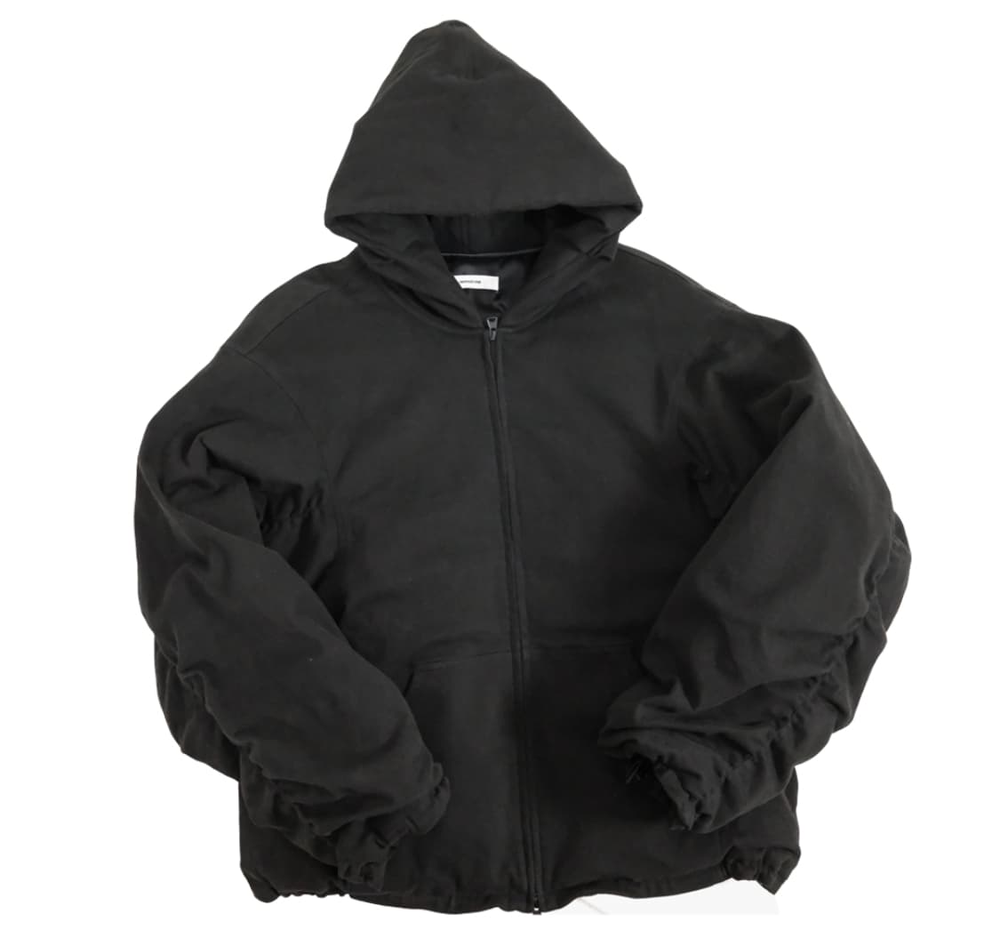 [2]논노드 몰스킨 셔링 봄버 블랙 상품이미지1