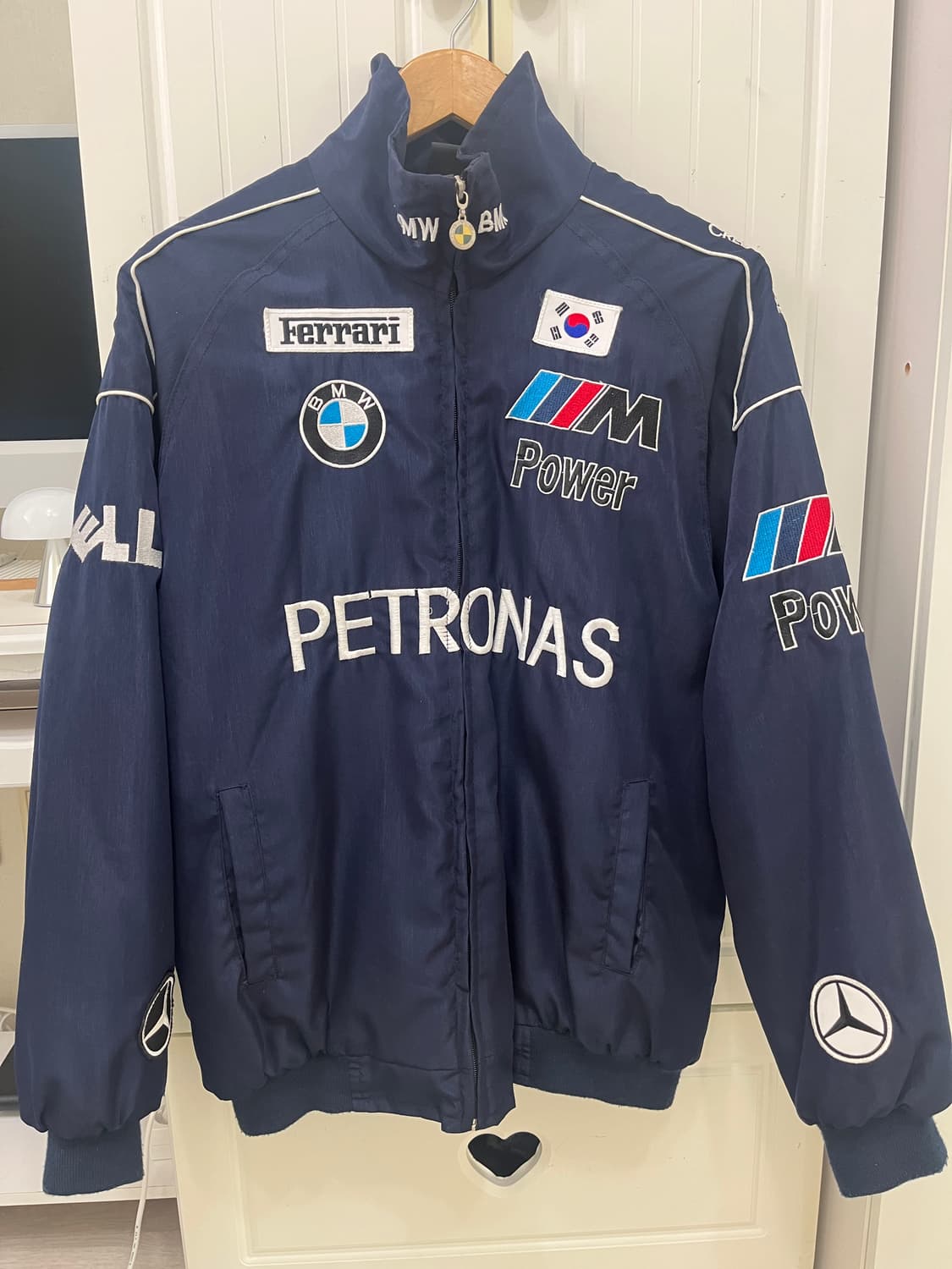 레이싱팀 바람막이 자켓 점퍼 (네이비) 상품이미지1