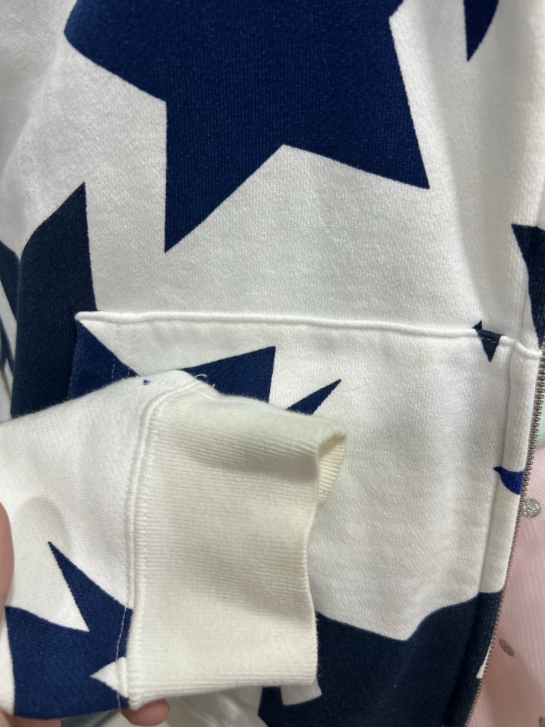 베이프 정품 스타 블루화이트 후드집업 상품이미지8