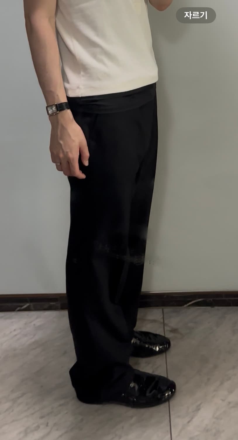 (2) STRAIGHT CAPRI TROUSERS BLACK 상품이미지2