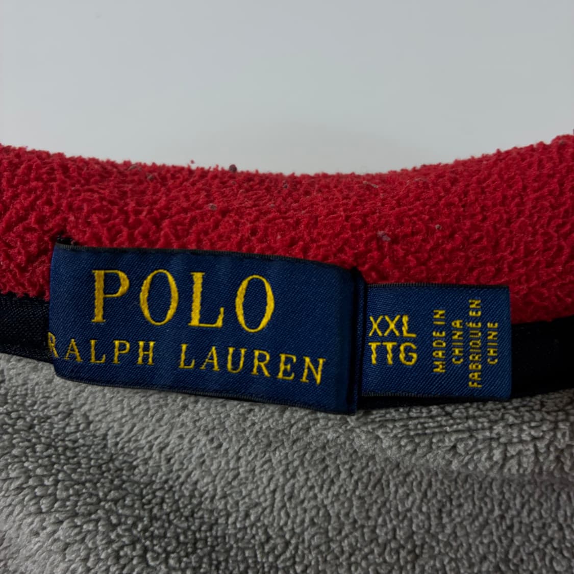 Polo  폴로 랄프로렌 스펠아웃 성조기 그레이 반집업 플리스 후드티   상품이미지5