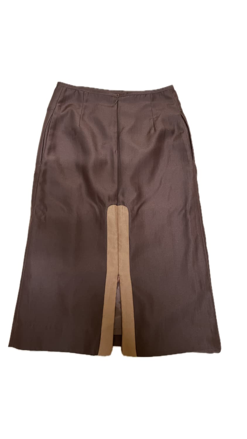오픈와이와이  실크 미디 스커트 브라운 상품이미지2