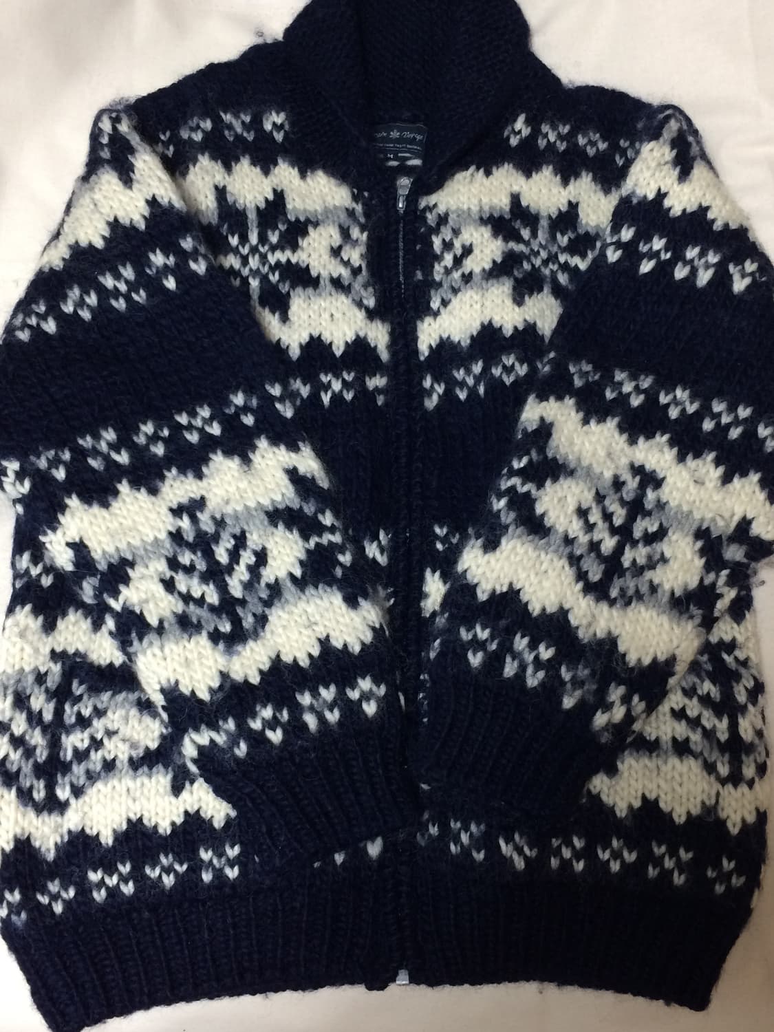 코위찬 니트 집업 가디건 네이비 상품이미지2