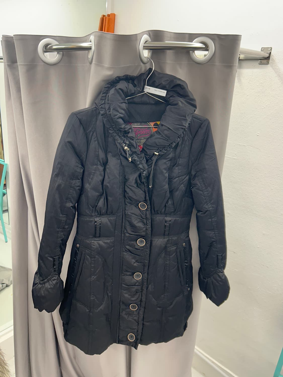 폴라 블랙 미디 패딩 상품이미지2