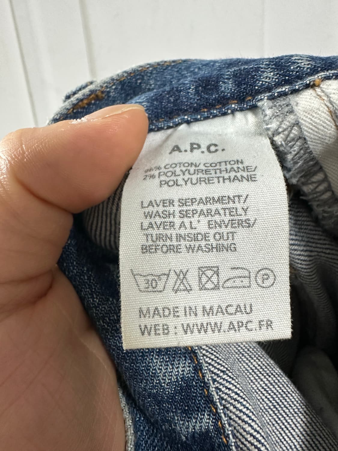 아페쎄 APC 쁘띠 뉴 스탠다드 데님 팬츠 상품이미지4