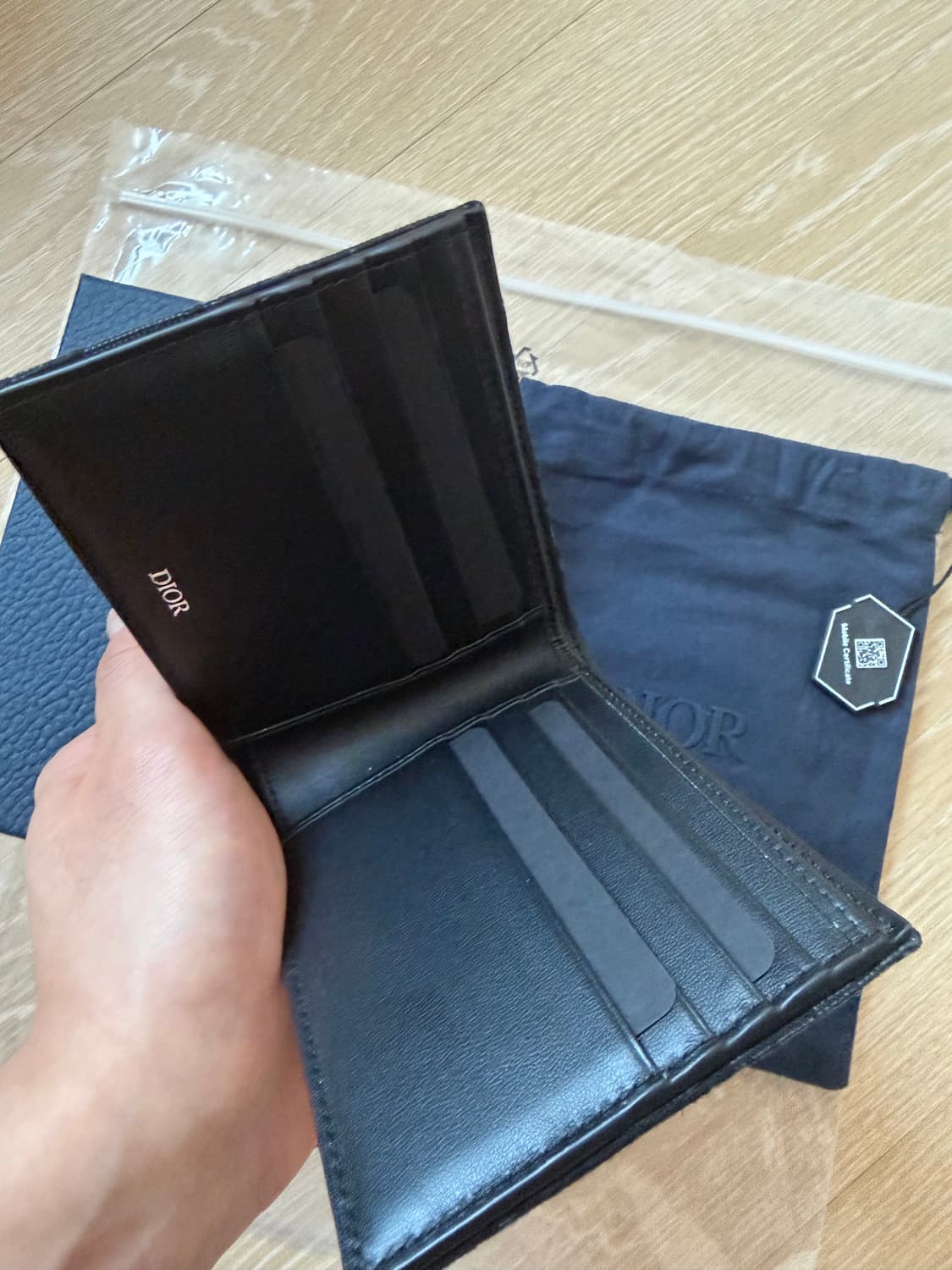 디올 오블리크 반지갑 풀구성 새상품급 급처 상품이미지3