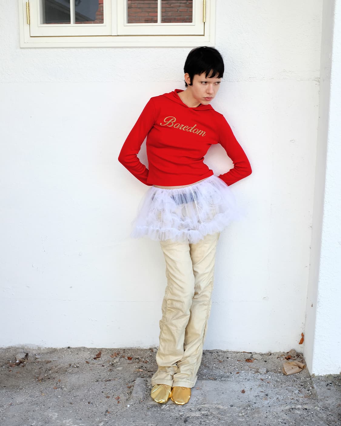 Justhaus FITTED HOODIE, RED 상품이미지1