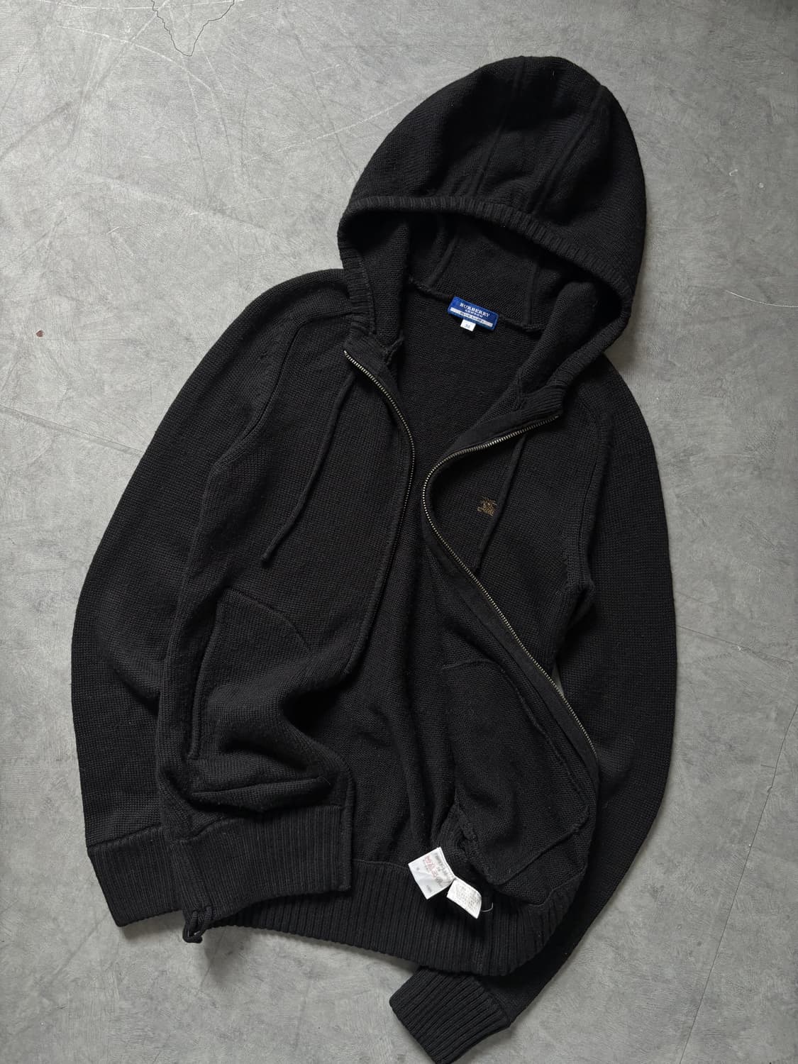 Burberry 버버리 블루라벨 블랙 울 후드집업 상품이미지4