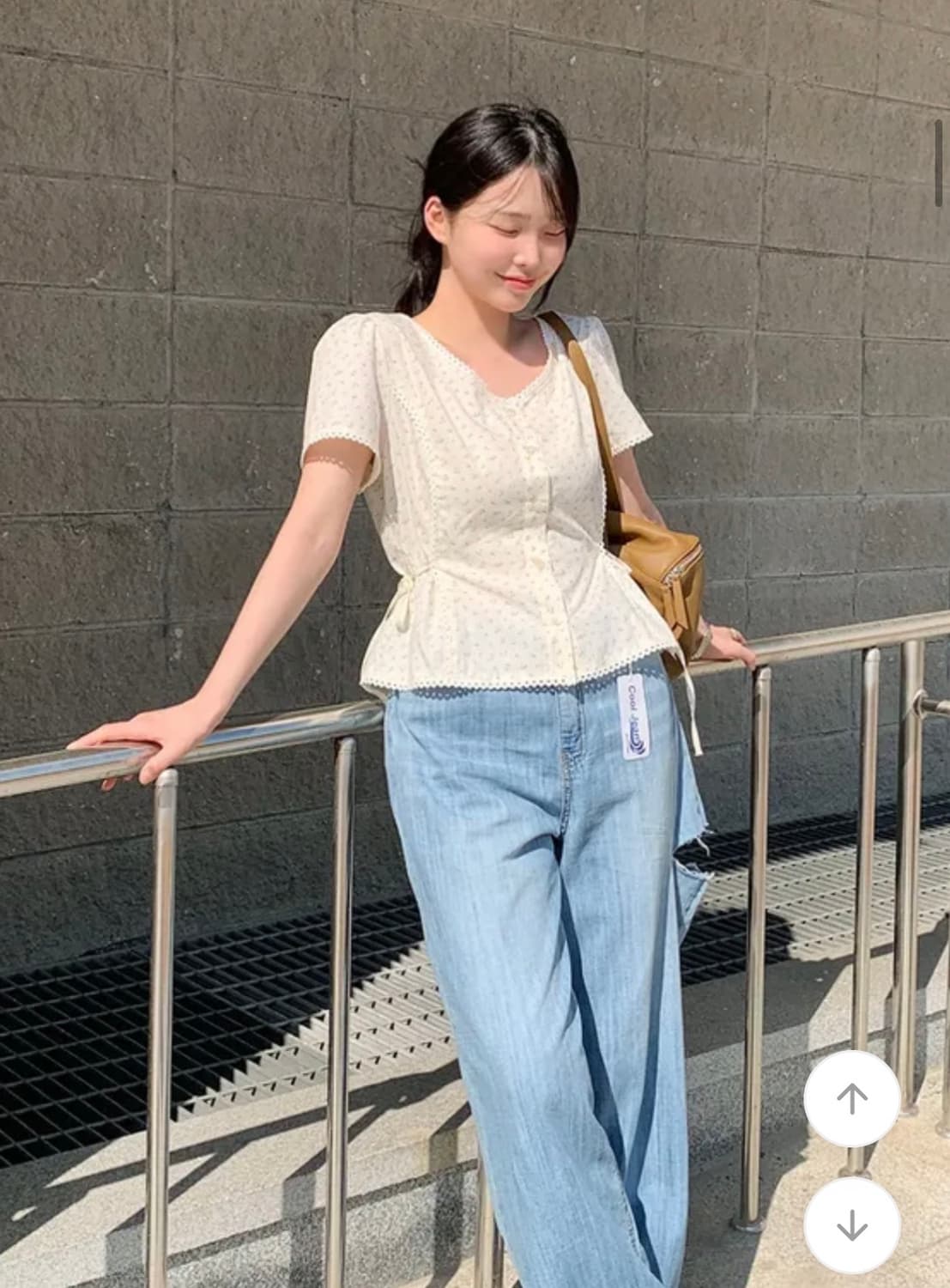 꽃무늬 레이스 블라우스 L 상품이미지2