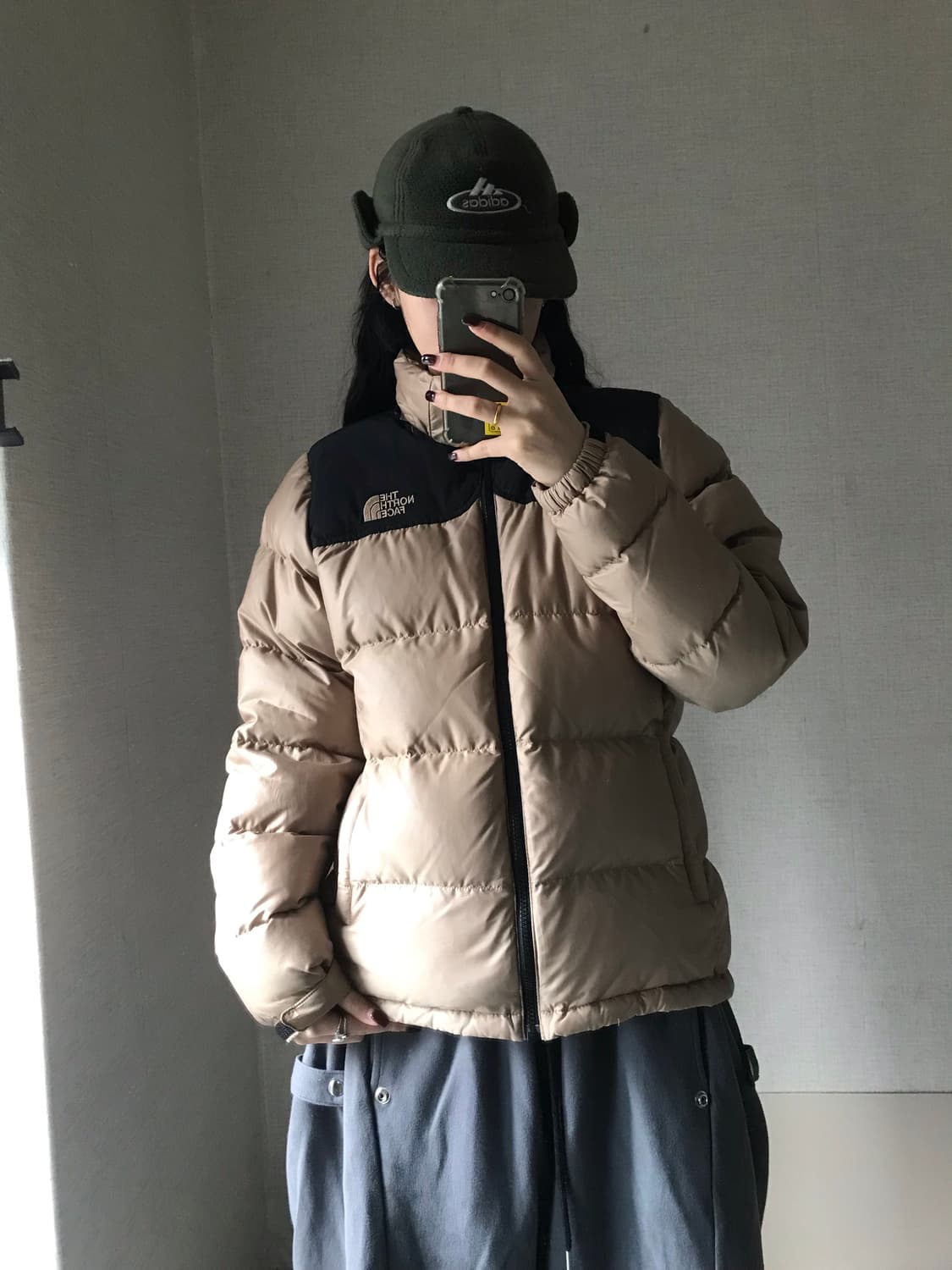 노페 베이지브라운 패딩 상품이미지1