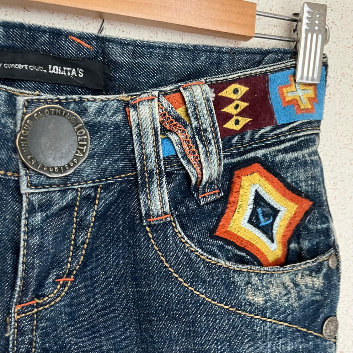 Lolita's club 히피 로우라이즈 데님 팬츠 상품이미지5