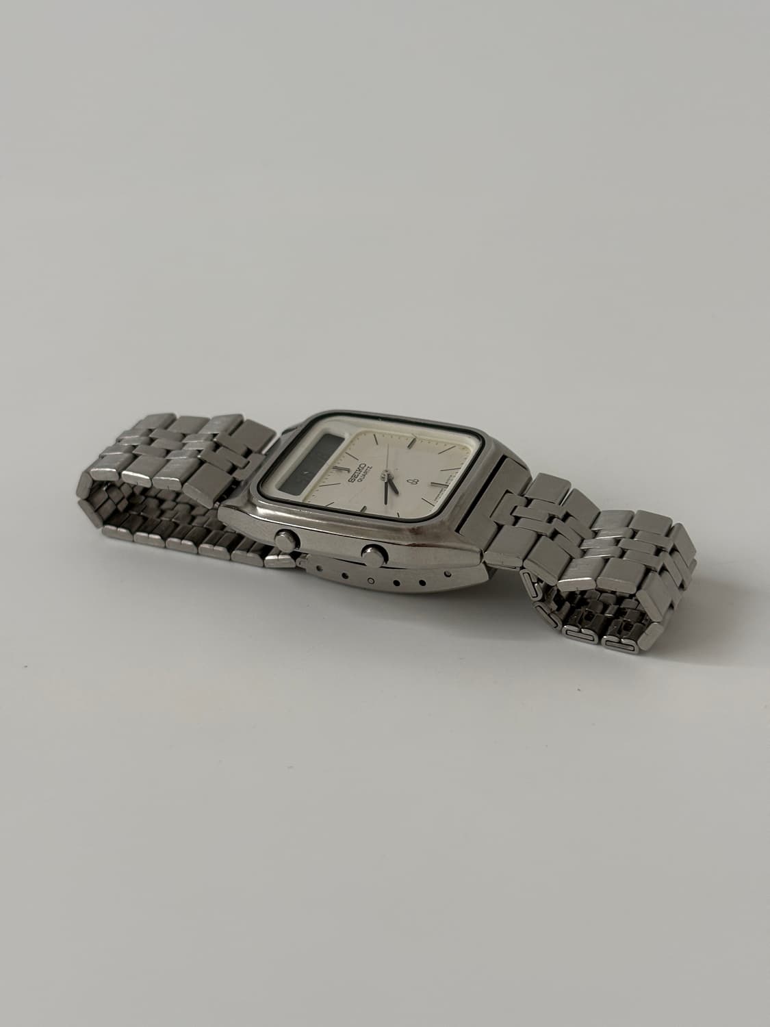 1980s Silver Square Ana Digi Quartz 상품이미지7