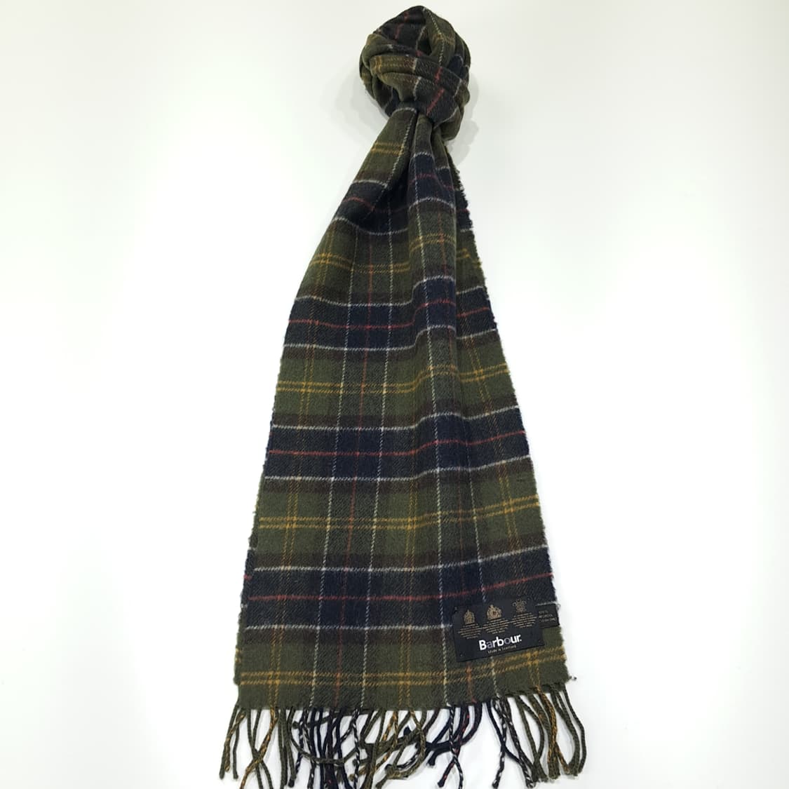 MX492 바버 90s 스코틀랜드판 램스울 클래식타탄 머플러 목도리 상품이미지1