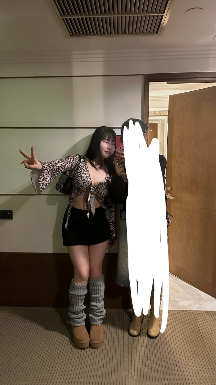 레오파드 매듭 가디건 상품이미지2
