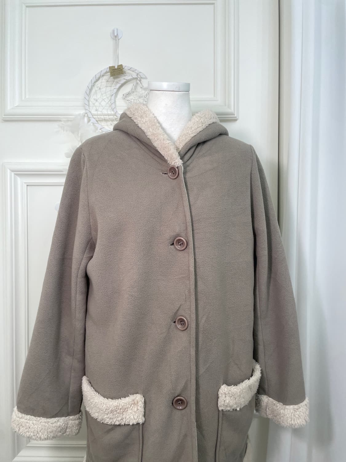 moca fur pocket point hoodie coat 상품이미지5