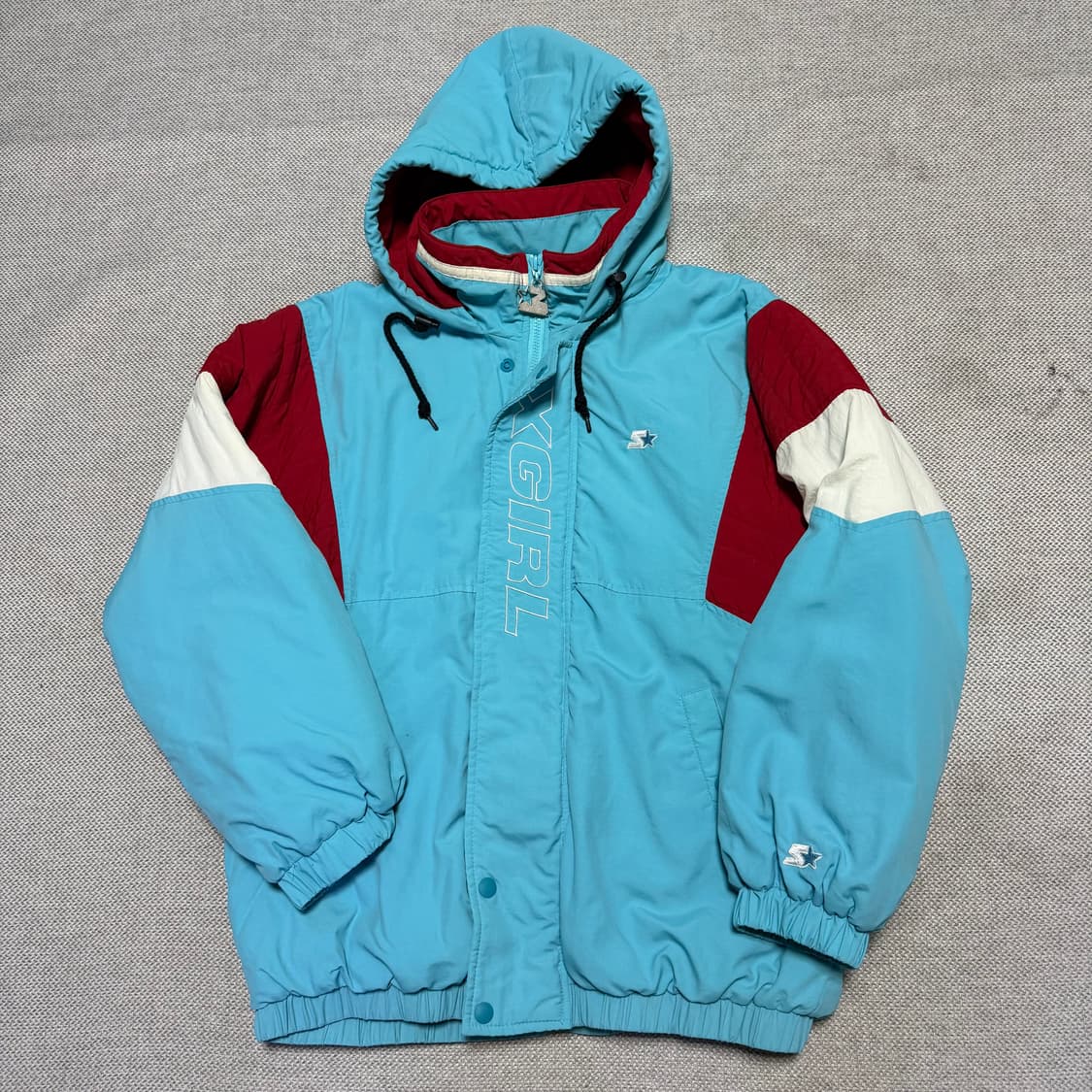 스타터 x X-GIRL 후드 패딩자켓 상품이미지1