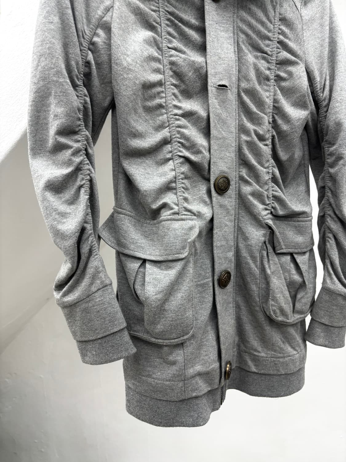 Shirring gray hood jacket    상품이미지7